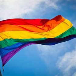 Rainbow flags flying