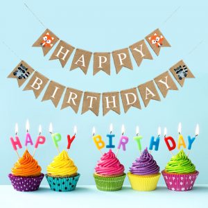 Custom birthday party flag