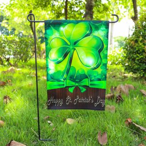 Custom made clover Garden Flag