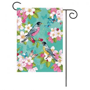 Custom made beautiful woodpecker Garden Flags