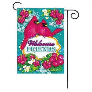 Custom made beautiful woodpecker Garden Flags