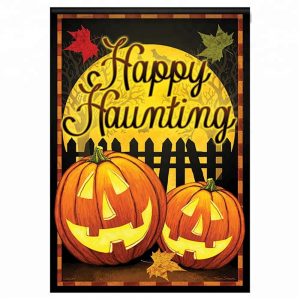 Custom made pumpkin flags for Halloween