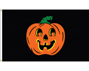 Custom made pumpkin flags for Halloween