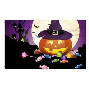 Custom made pumpkin flags for Halloween