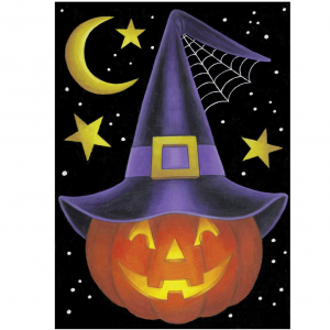 Custom made pumpkin flags for Halloween