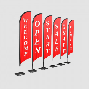 Custom made various knife shaped flags