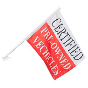 Custom car stickers and flags