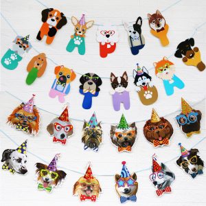 Custom dog drawn flags