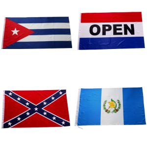 Custom made colorful national flags