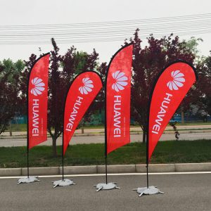 Custom made teardrop flags