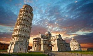 Custom flag for leaning tower of Pisa