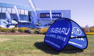 Custom landing portable flags