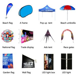 Custom made flags for camping tents