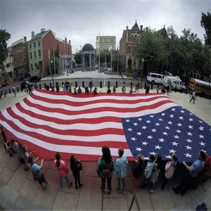Custom made giant national flags
