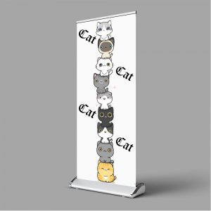 Custom standing folding flags